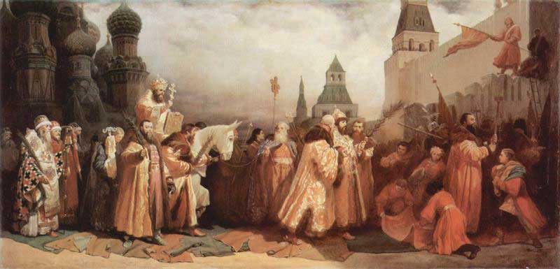 Вербное Воскресенье в Москве в царствование Алексея Михайловича. В. Б. Шварц, 1865