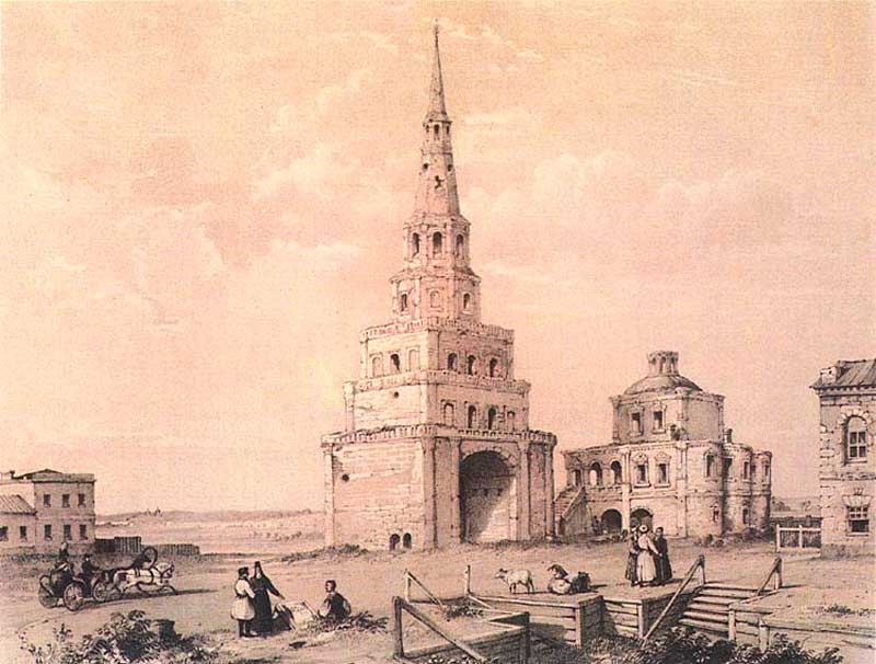 Башня на гравюре Э. Турнерелли начала XIX в. Башня на гравюре Э. Турнерелли начала XIX в.