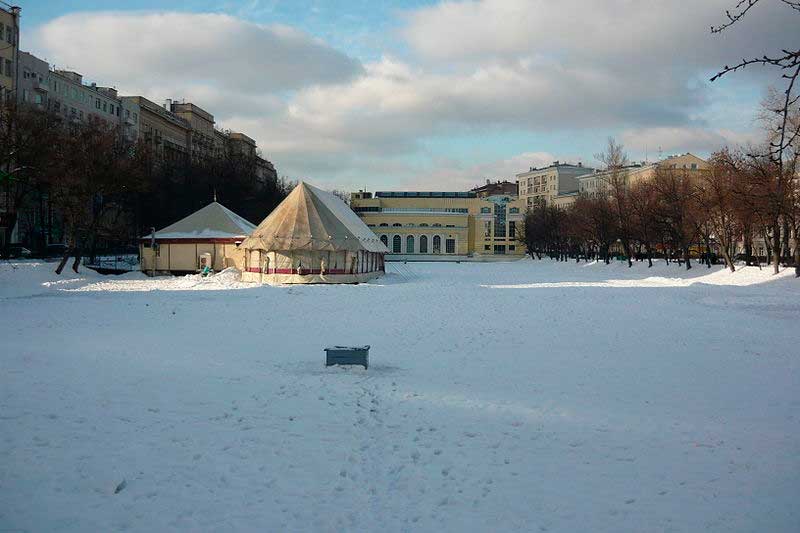 Чистые пруды зимой Чистые пруды зимой