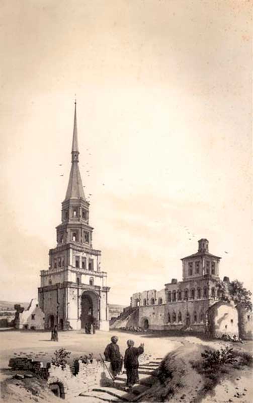 Башня на литографии А. Дюрана середины XIX в. Башня на литографии А. Дюрана середины XIX в.