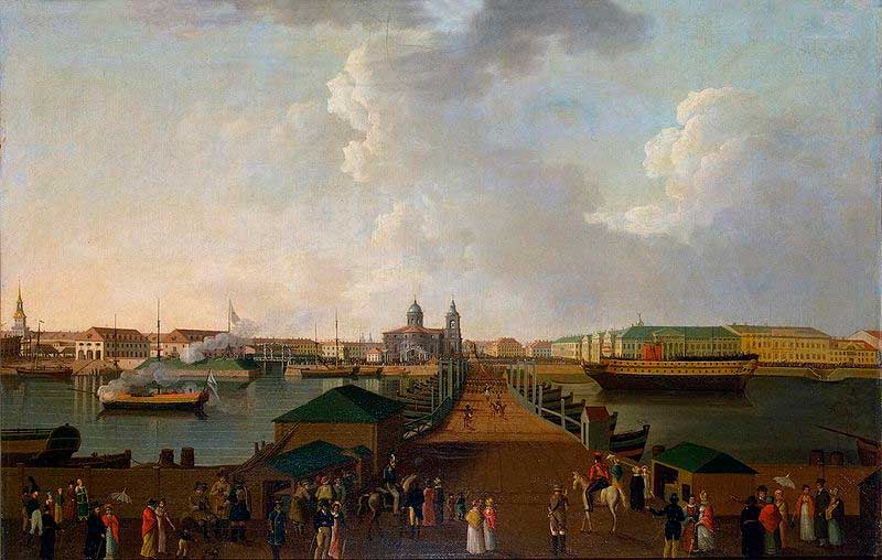 Адмиралтейство на картине Б. Патерсена. 1803 год
