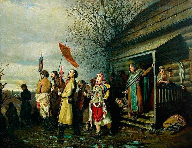 В. Г. Перов. Сельский крестный ход на Пасхе. 1861 В. Г. Перов. Сельский крестный ход на Пасхе. 1861