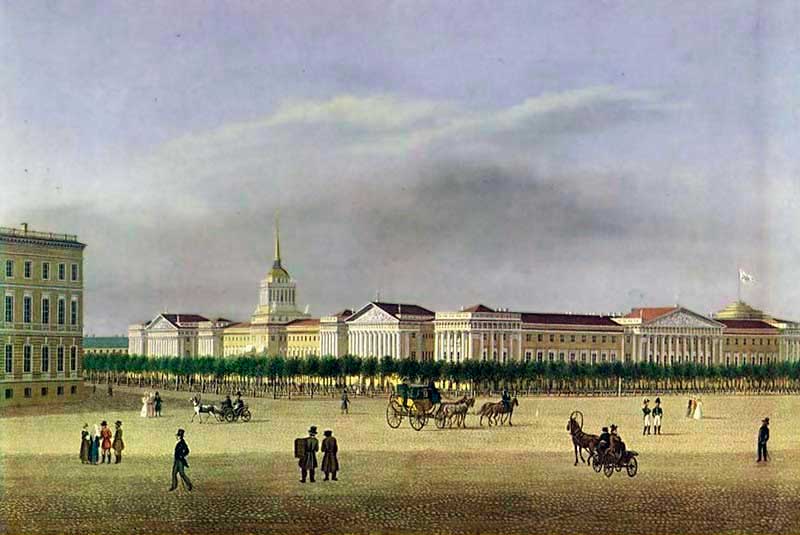 Адмиралтейство в 1810-х, с литографии Барта