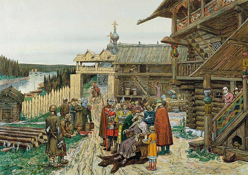 А. М. Васнецов. Двор удельного князя. 1908 А. М. Васнецов. Двор удельного князя. 1908
