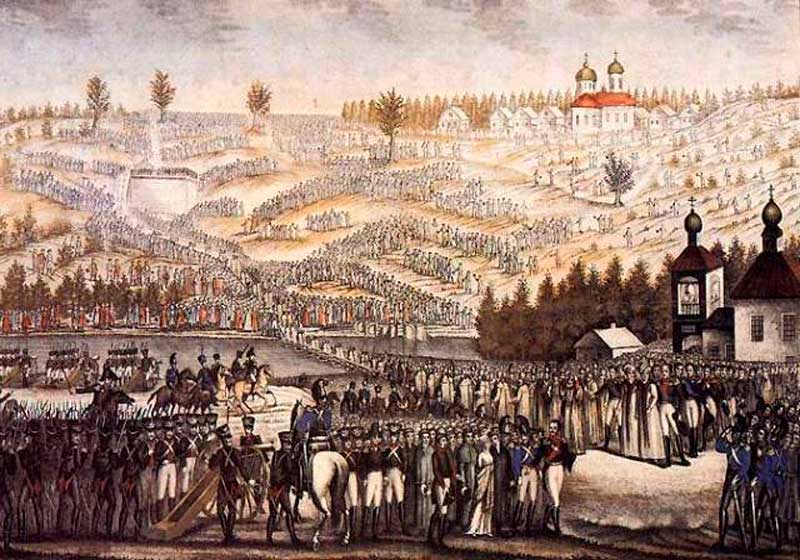 Закладка храма Христа Спасителя на Воробьёвых горах, 1817 Закладка храма Христа Спасителя на Воробьёвых горах, 1817