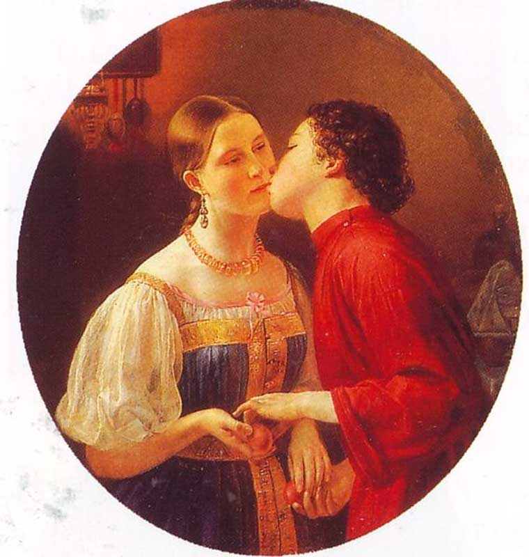 Ф. Горецкий. Христосование. 1850 Ф. Горецкий. Христосование. 1850