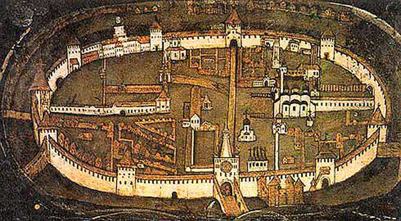 Фрагмент Михайловской иконы «Знамения Божией Матери», конца XVII века. Фрагмент Михайловской иконы «Знамения Божией Матери», конца XVII века.
