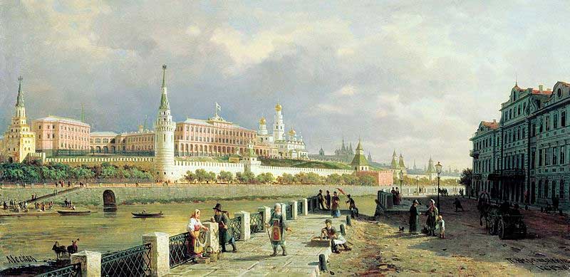 Вид на Московский Кремль с Большого каменного моста. Василий Верещагин. 1879 год.
