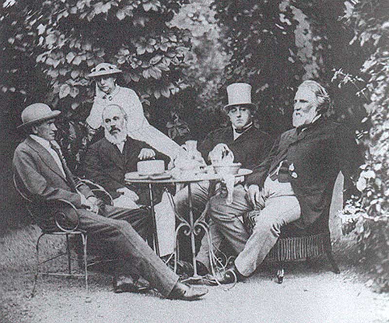 И. С. Тургенев на даче братьев Милютиных в Баден-Бадене, 1867 год И. С. Тургенев на даче братьев Милютиных в Баден-Бадене, 1867 год