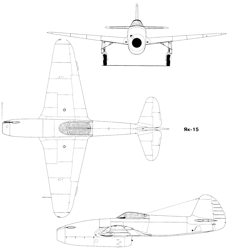 Схема Як-15 Схема Як-15