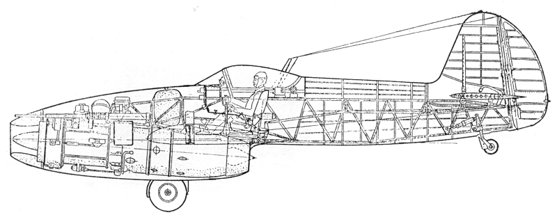 Компоновочная схема Як-15 Компоновочная схема Як-15