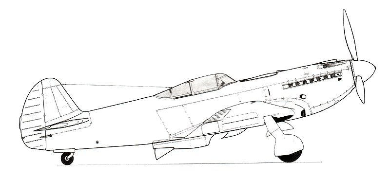 Чертёж самолета Як-9У