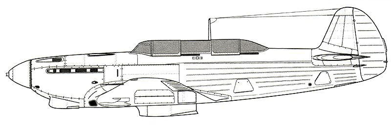 Чертёж самолёта Як-9В