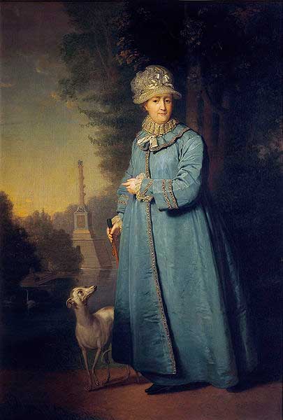 Екатерина II на прогулке в Царскосельском парке. Картина художника Владимира Боровиковского, 1794 год Екатерина II на прогулке в Царскосельском парке. Картина художника Владимира Боровиковского, 1794 год