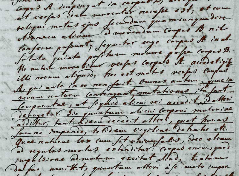 Фрагмент письма Михаила Ломоносова Леонарду Эйлеру. 5 июля 1748 года.