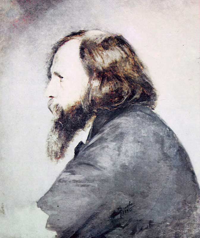 А. И. Менделеева. Портрет Д. И. Менделеева. 1885. Не закончен
