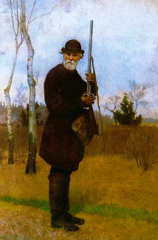 «И. С. Тургенев на охоте», (1879). Н. Д. Дмитриев-Оренбургский «И. С. Тургенев на охоте», (1879). Н. Д. Дмитриев-Оренбургский