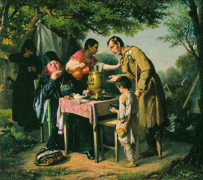 «Чаепитие в Мытищах, близ Москвы». В. Г. Перов. «Чаепитие в Мытищах, близ Москвы». В. Г. Перов.