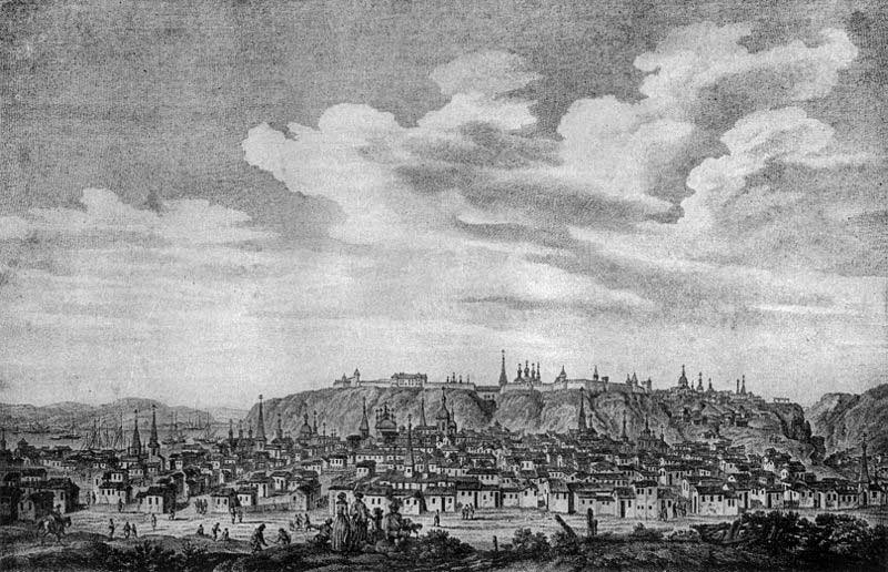 Тобольск. 1880-е. Картинка-политипаж из книги Альфреда Рамбо &laquo;Живописная история древней и новой России&raquo;.