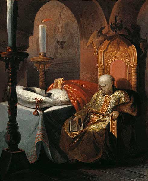 Иван Грозный у тела убитого им сына (Шустов Н. С., 1860-е гг.) Иван Грозный у тела убитого им сына (Шустов Н. С., 1860-е гг.)