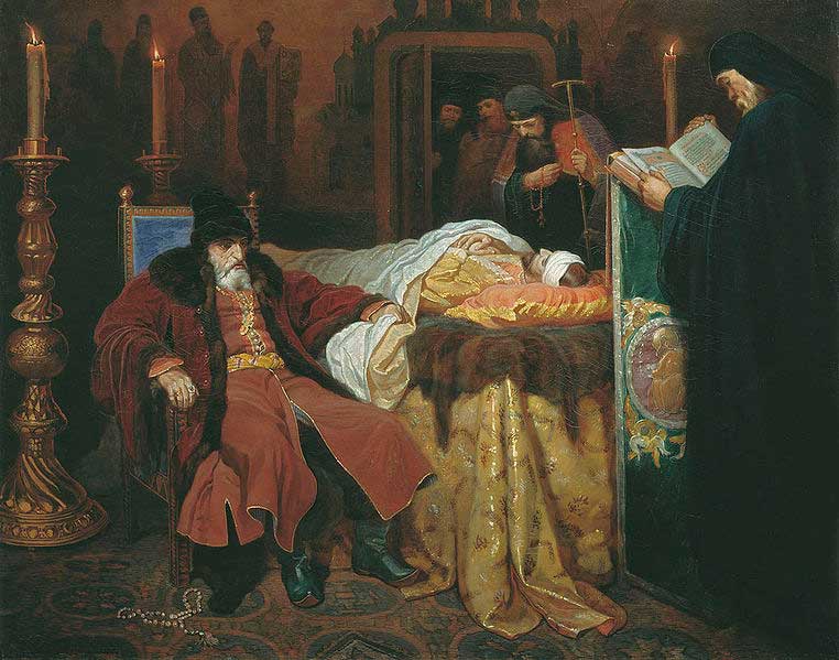 Иоанн Грозный у тела убитого сына (Шварц В. Г., 1864). Иоанн Грозный у тела убитого сына (Шварц В. Г., 1864).