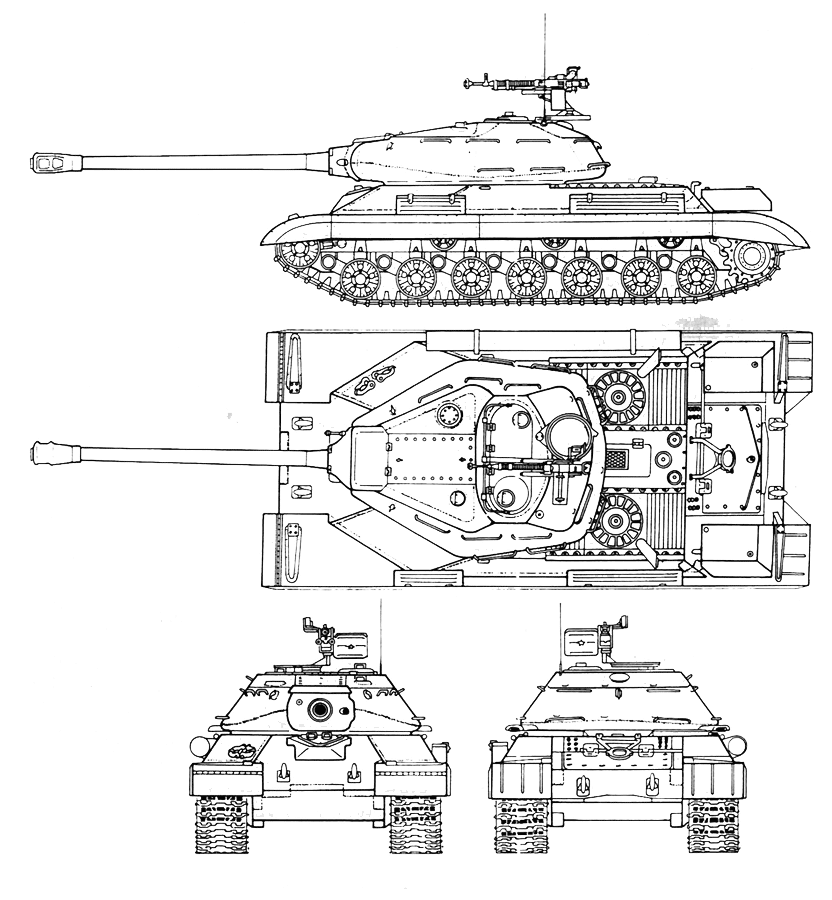 Чертёж танка ИС-4 («Объект 701»). Чертёж танка ИС-4 («Объект 701»).