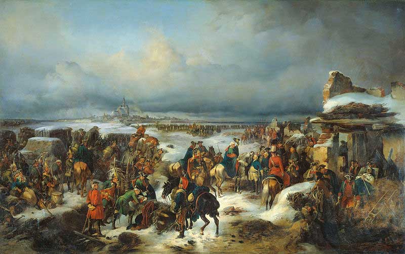 «Взятие крепости Кольберг в ходе Семилетней войны». А. Коцебу. 1852 год. На картине изображено взятие крепости русскими войсками в 1761 году. «Взятие крепости Кольберг в ходе Семилетней войны». А. Коцебу. 1852 год. На картине изображено взятие крепости русскими войсками в 1761 году.