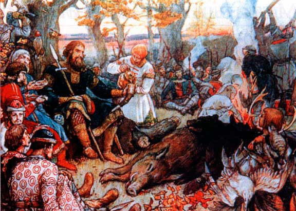 Виктор Васнецов. Отдых великого князя Владимира Мономаха после охоты. 1848 год Виктор Васнецов. Отдых великого князя Владимира Мономаха после охоты. 1848 год