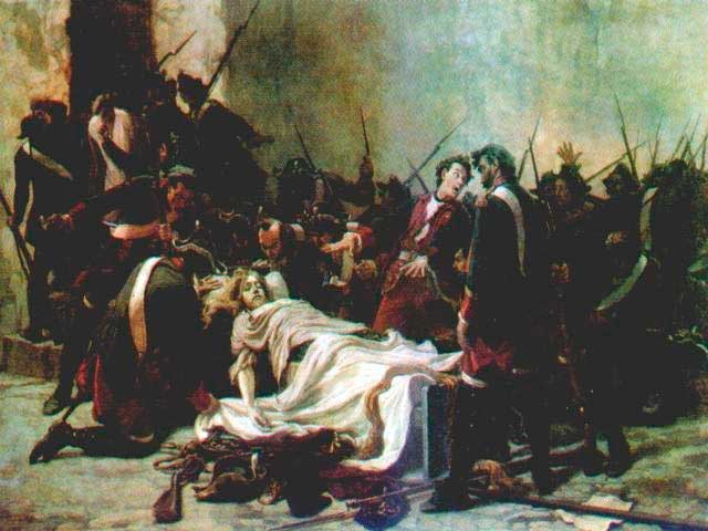 Мирович перед телом Ивана VI. Картина Ивана Творожникова (1884)