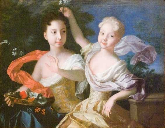 Портрет царевен Анны Петровны и Елизаветы Петровны, 1717,