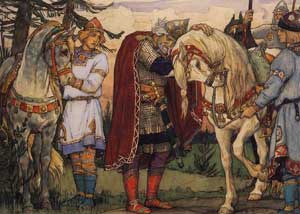 Прощание Вещего Олега с конем. В. Васнецов, 1899