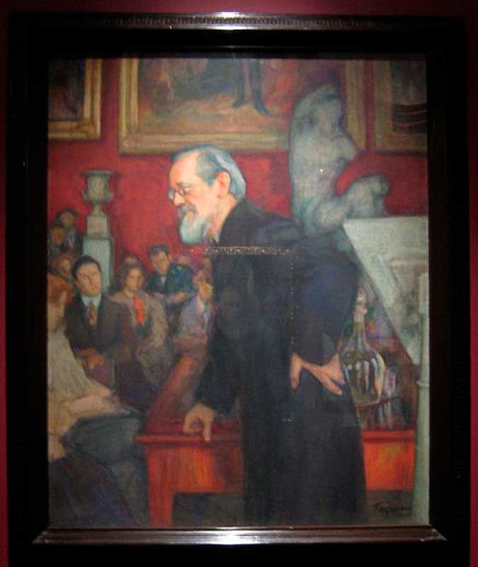 Л. Пастернак. На лекции профессора Ключевского (1909).
