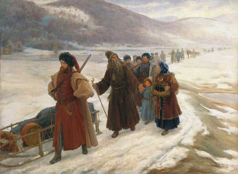 Путешествие Аввакума по Сибири.
С. Милорадович, 1898 год. Государственный музей истории религии Путешествие Аввакума по Сибири.
С. Милорадович, 1898 год. Государственный музей истории религии