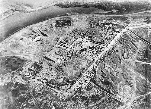Руины Саркела (Белой Вежи). Аэрофотоснимок 1930 года