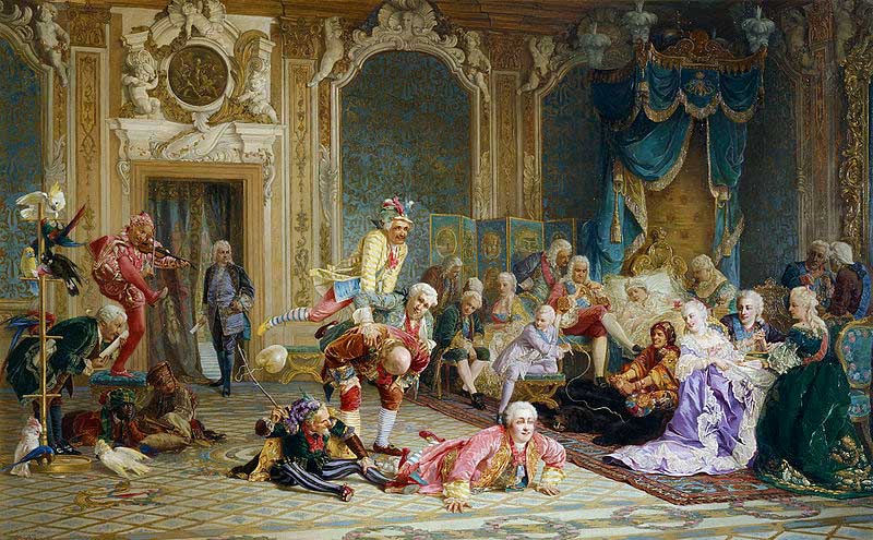 Шуты в спальне Анны Иоанновны (Якобий В. И., 1872 год)