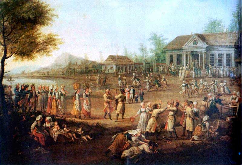 М. Стахович. Дожинки. 1821