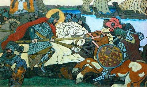 &laquo;Бой Александра Невского с ярлом Биргером&raquo; (картина Н. К. Рериха)