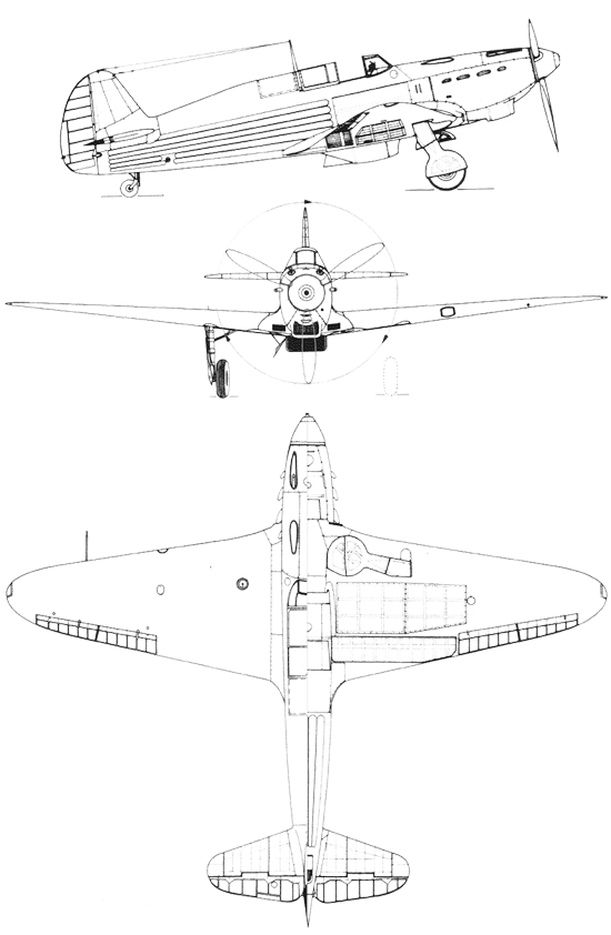Як-7 схема Як-7 схема