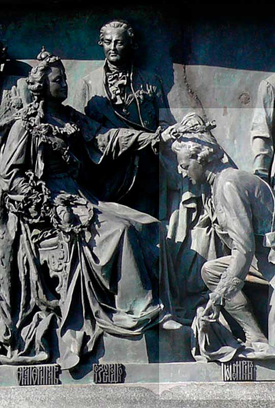 Г. А. Потёмкин на Памятнике «1000-летие России» в Великом Новгороде Г. А. Потёмкин на Памятнике «1000-летие России» в Великом Новгороде