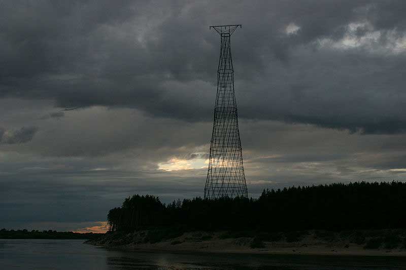 Шуховская башня на Оке под Дзержинском, 2006 год Шуховская башня на Оке под Дзержинском, 2006 год