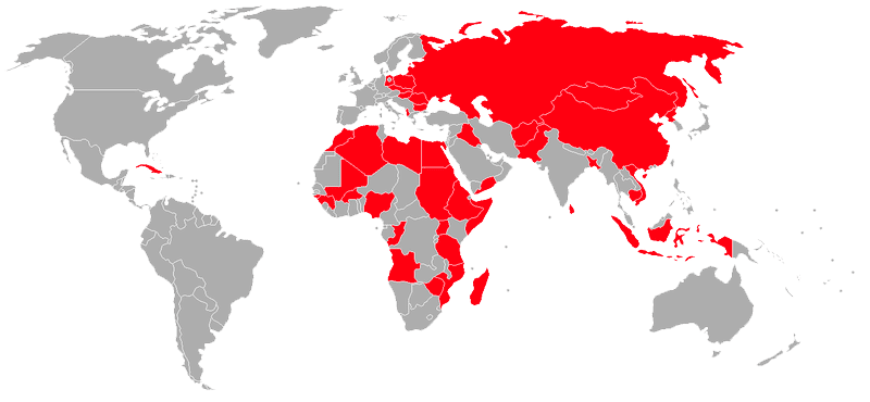 Страны, эксплуатировавшие МиГ-17