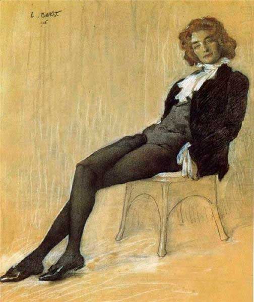 З. Гиппиус на портрете Л. Бакста. 1906 год