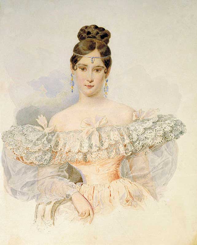 Портрет Н. Н. Пушкиной работы Александра Брюллова (1831&mdash;1832 гг.)