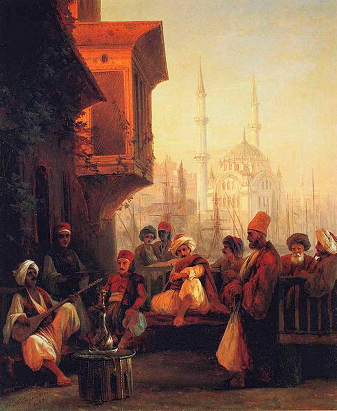 Кофейня у мечети Ортакёй в Константинополе, 1846