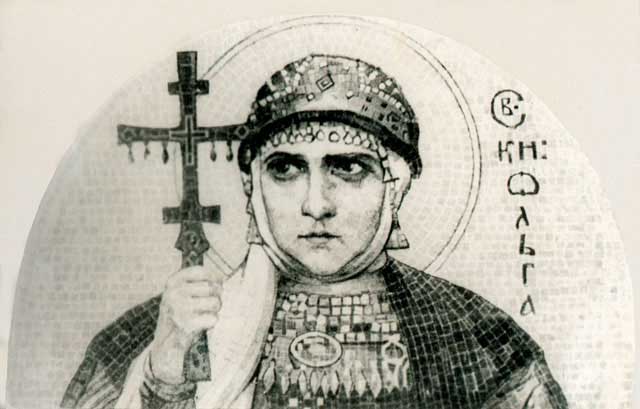 «Святая Ольга». Эскиз к мозаике Н. К. Рериха. 1915 «Святая Ольга». Эскиз к мозаике Н. К. Рериха. 1915