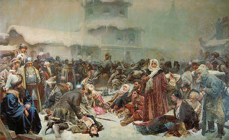 Картина К. В. Лебедева &laquo;Марфа Посадница. Уничтожение новгородского веча&raquo;