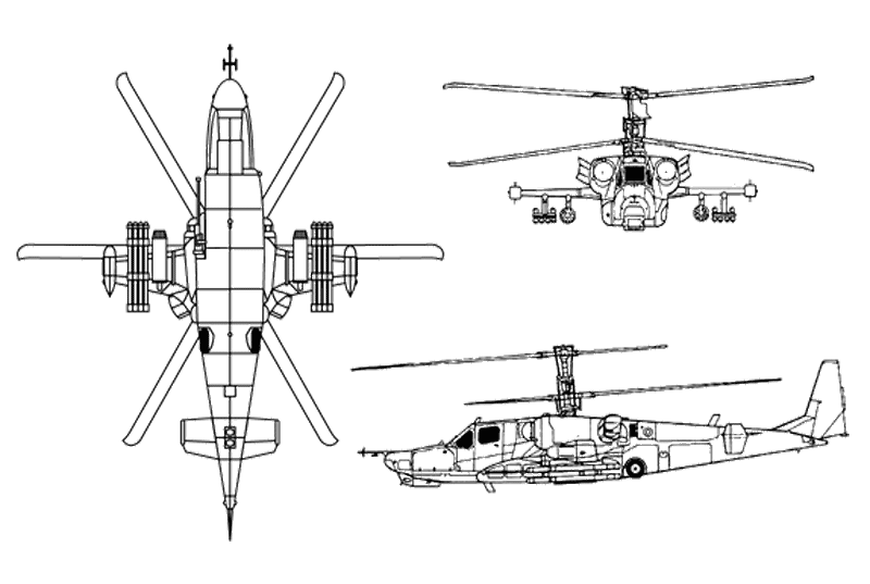Три проекции Ка-50