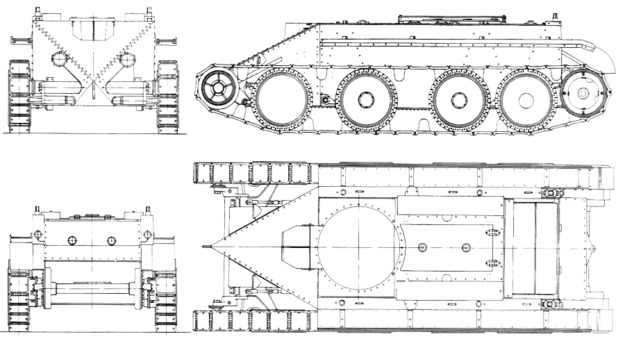 Схема танка БТ-2 Схема танка БТ-2