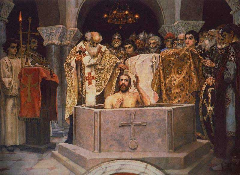 Крещение Владимира. Фреска В. М. Васнецова. Крещение Владимира. Фреска В. М. Васнецова.