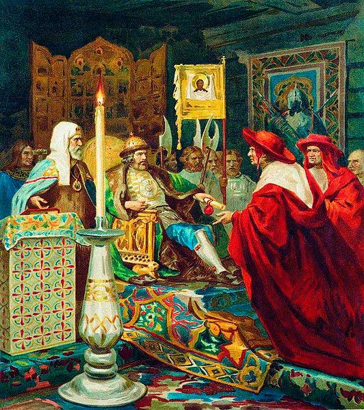 Генрих Семирадский. &laquo;Князь Александр Невский принимает папских легатов&raquo;. 1876